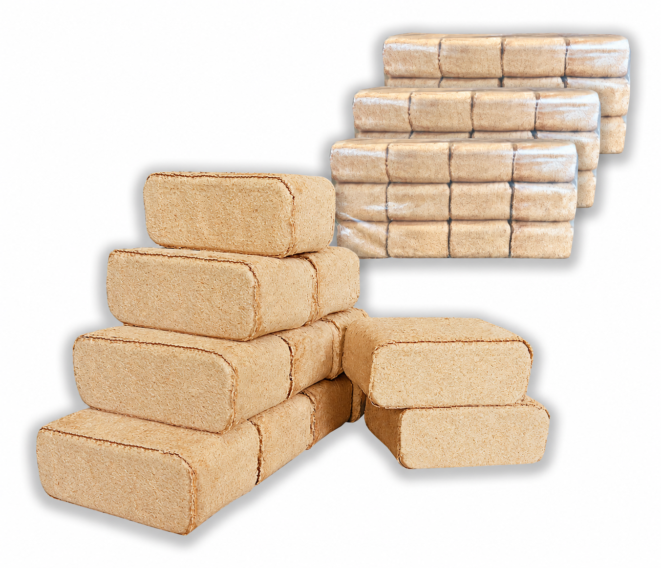 RUF Buchenbriketts, 30 kg – Illustration, digital bearbeitet